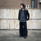 Skin Jacket (VEGETABLE TANNING PIG LEATHER) #BLACK [M-P2-LW1]