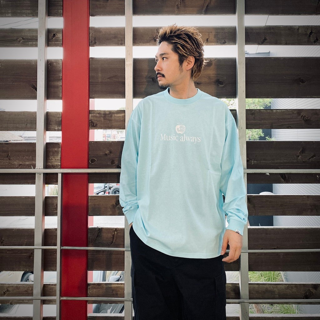 COTTON L/S T-SHIRT_Music always #BLUE [CCC-251T002]