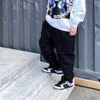 斜紋波西米亞長褲 #黑色 [24SS-B06]