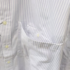 TECH BUTTON DOWN SHIRT L/S STRIPE #GRAY [BE-80024]