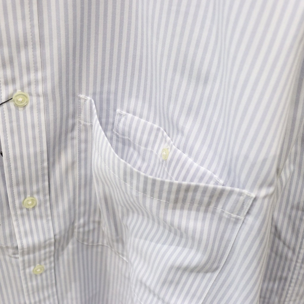 TECH BUTTON DOWN SHIRT L/S STRIPE #GRAY [BE-80024]