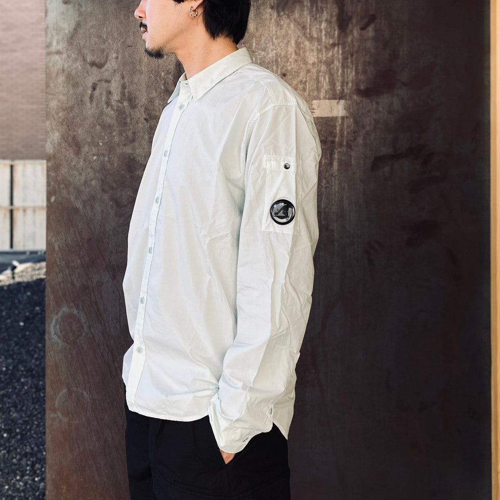 SH LONG SLEEVE IN POPELINE #MISTY BLUE 804 [20CMSH229A]