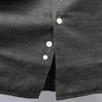 Micro Plaid Open Collar Shirt #Grey [SD26F-SH02]