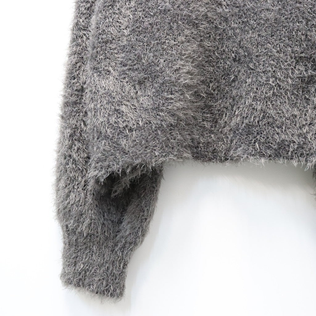 Classic Shaggy Knit Jumper (FUR KNIT) #CHARCOAL [M-P4-KW3]