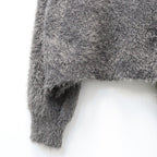 Classic Shaggy Knit Jumper (FUR KNIT) #CHARCOAL [M-P4-KW3]