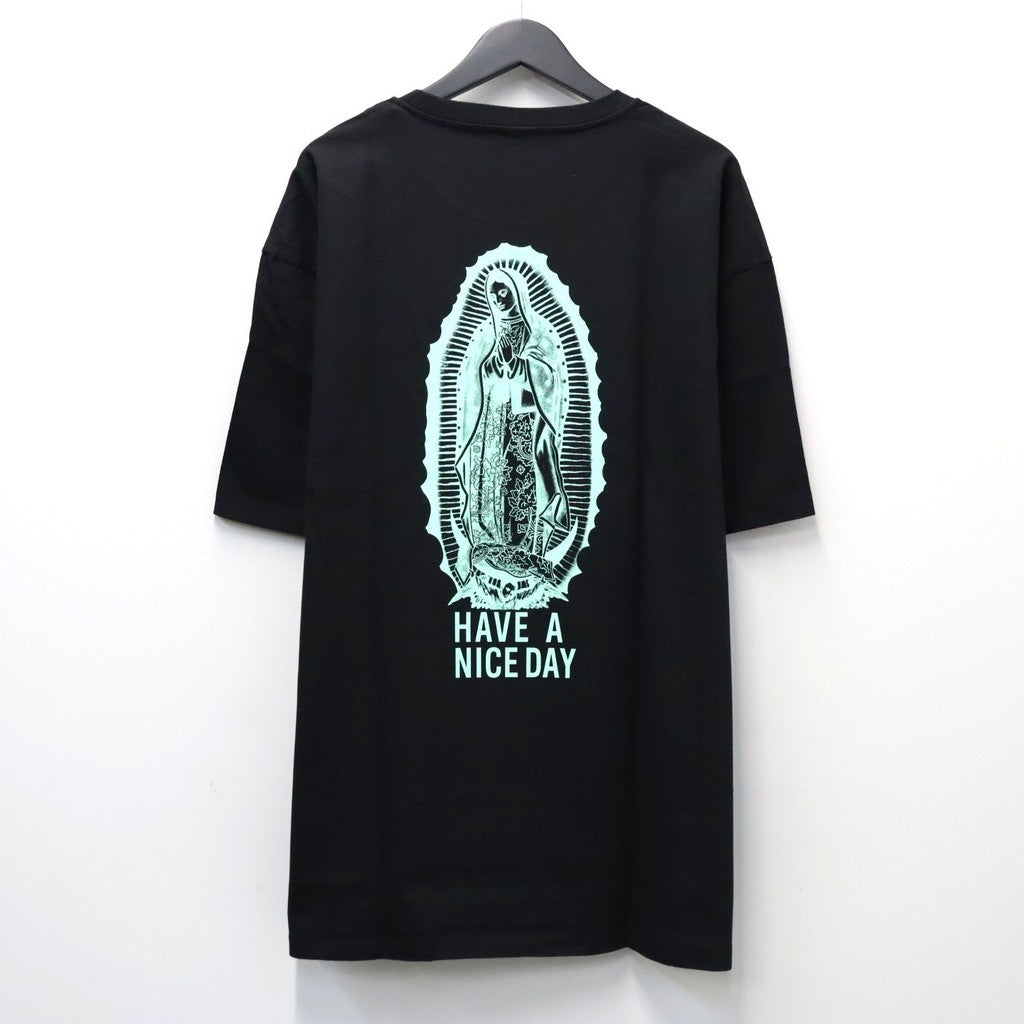 WASHED HEAVY WEIGHT CREW NECK T-SHIRT ( TYPE-2 ) #BLACK/GREEN [26FWE-WMT-WT02]