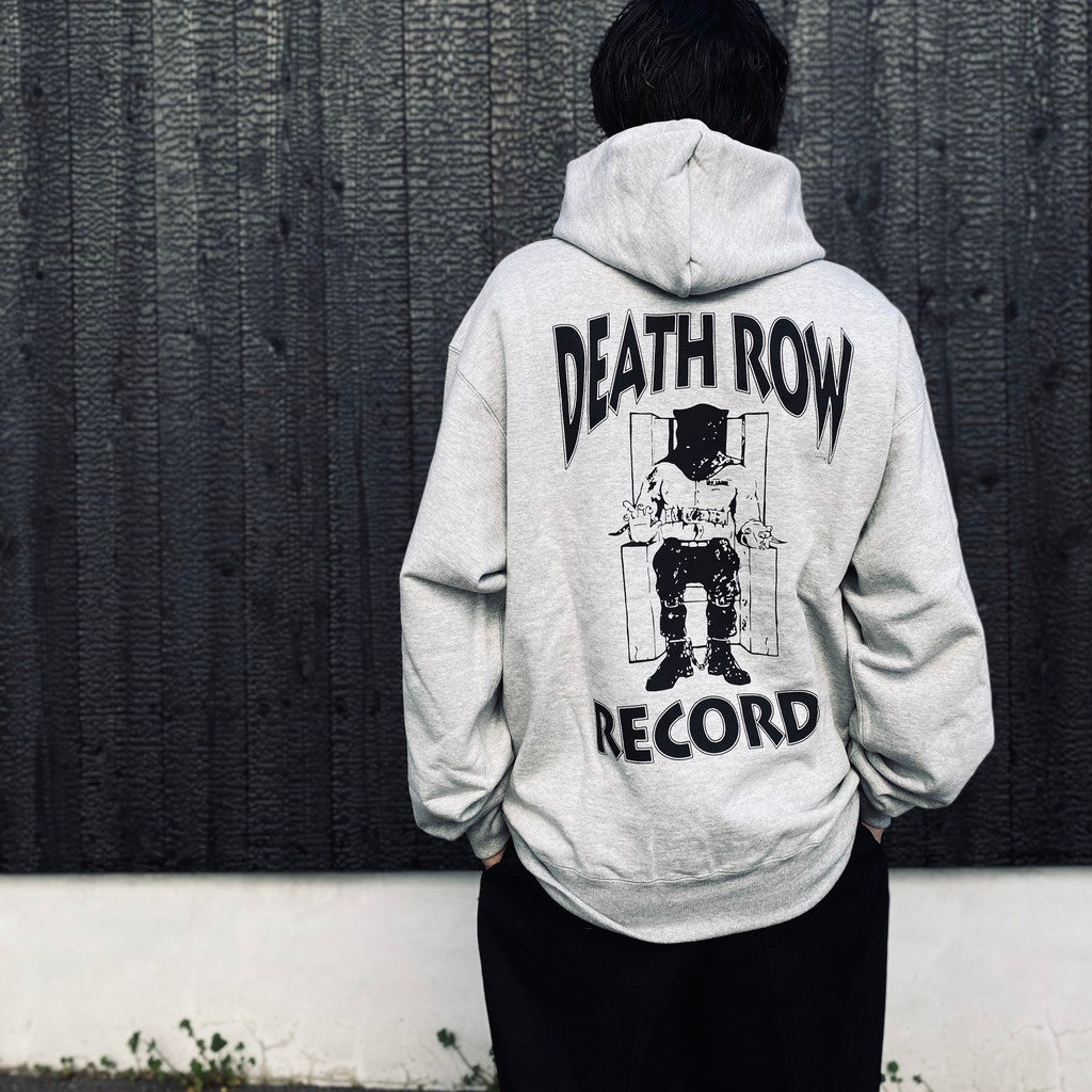 DEATH ROW RECORDS | HEAVY WEIGHT PULLOVER HOODED SWEAT SHIRT #GRAY [DEATHROW-WM-SS05]