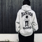 DEATH ROW RECORDS | HEAVY WEIGHT PULLOVER HOODED SWEAT SHIRT #GRAY [DEATHROW-WM-SS05]