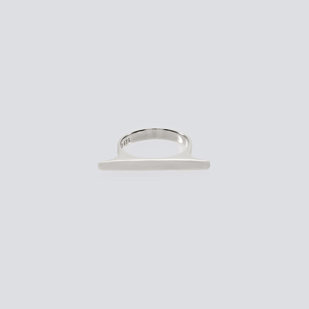 Surface 3D Ring with Hair Line #SILVER [XOR107]