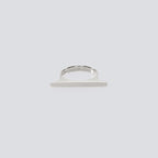Surface 3D Ring with Hair Line #SILVER [XOR107]