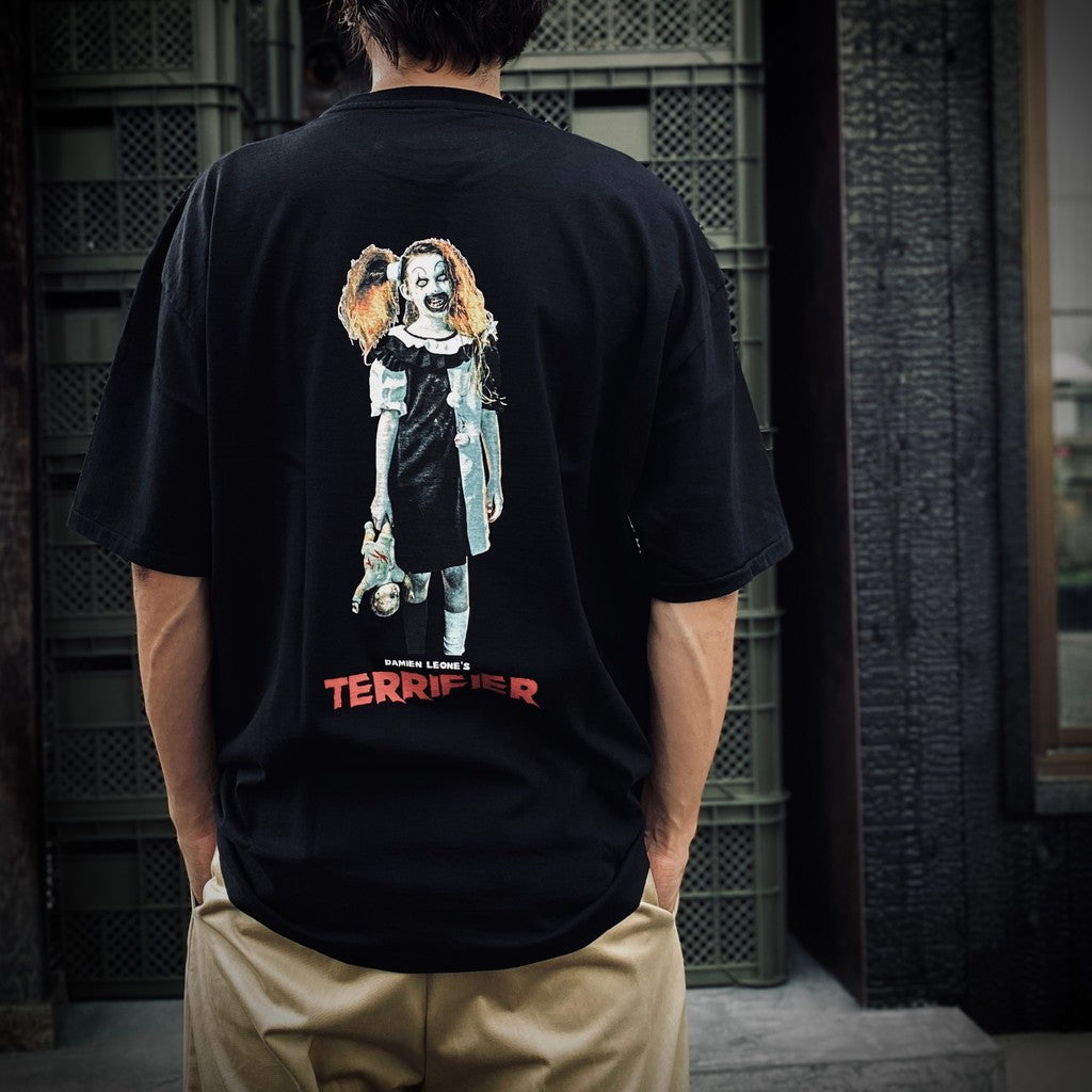 TERRIFIER | WASHED HEAVY WEIGHT CREW NECK T-SHIRT ( TYPE-4 ) #BLACK [TERRIFIER-WM-WT04]