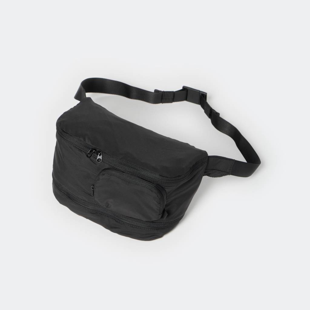 TECH PERTEX TRAVEL EXPAND FANNY BAG #BLACK [BB-34026]
