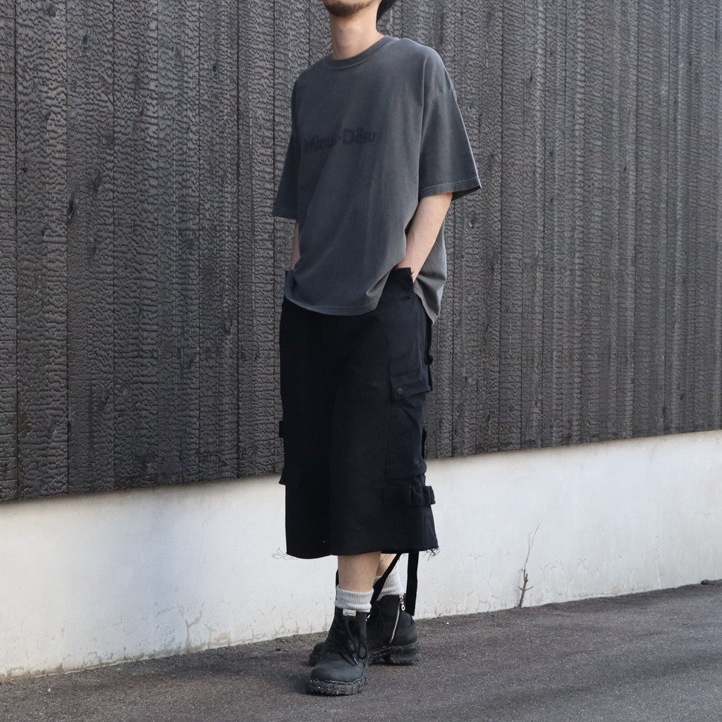 Heavy Cargo Short With Damaged(AGED CANVAS) #BLACK [M-P3-PT10]