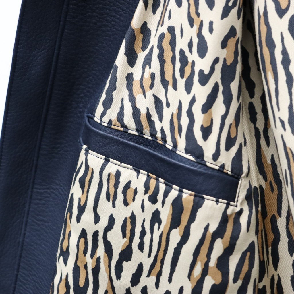 SINGLE RIDERS LEATHER JACKET ( TYPE-2 ) #D-BLUE [26SS-WMO-BL02]