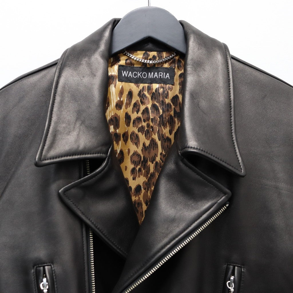 DOUBLE RIDERS LEATHER JACKET ( TYPE-2 ) #BLACK [25FW-WMO-BL03