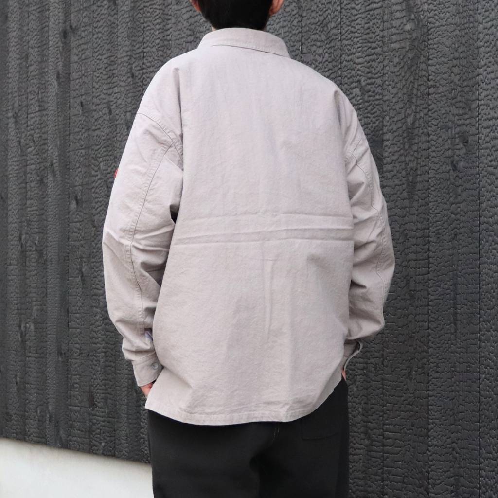 WELT POCKETS BIG SHIRT #GREY [CES27SH04]