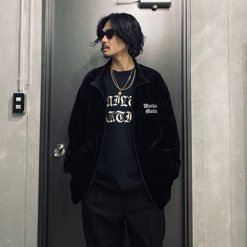 VELVET TRACK JACKET #BLACK [24SSE-WMO-TJ01] - cocorozashi 三重県