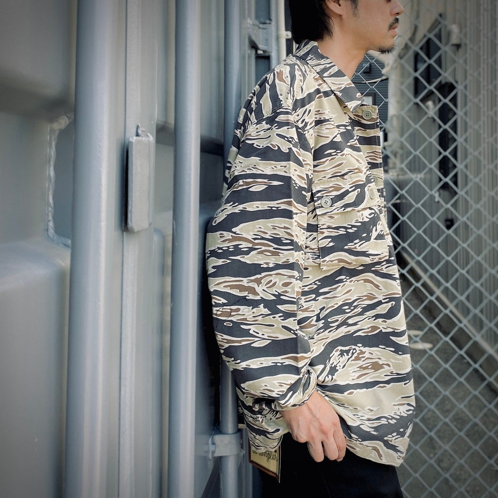 虎紋迷彩軍用襯衫（2型）#米色 [25FWE-WMO-ML06]