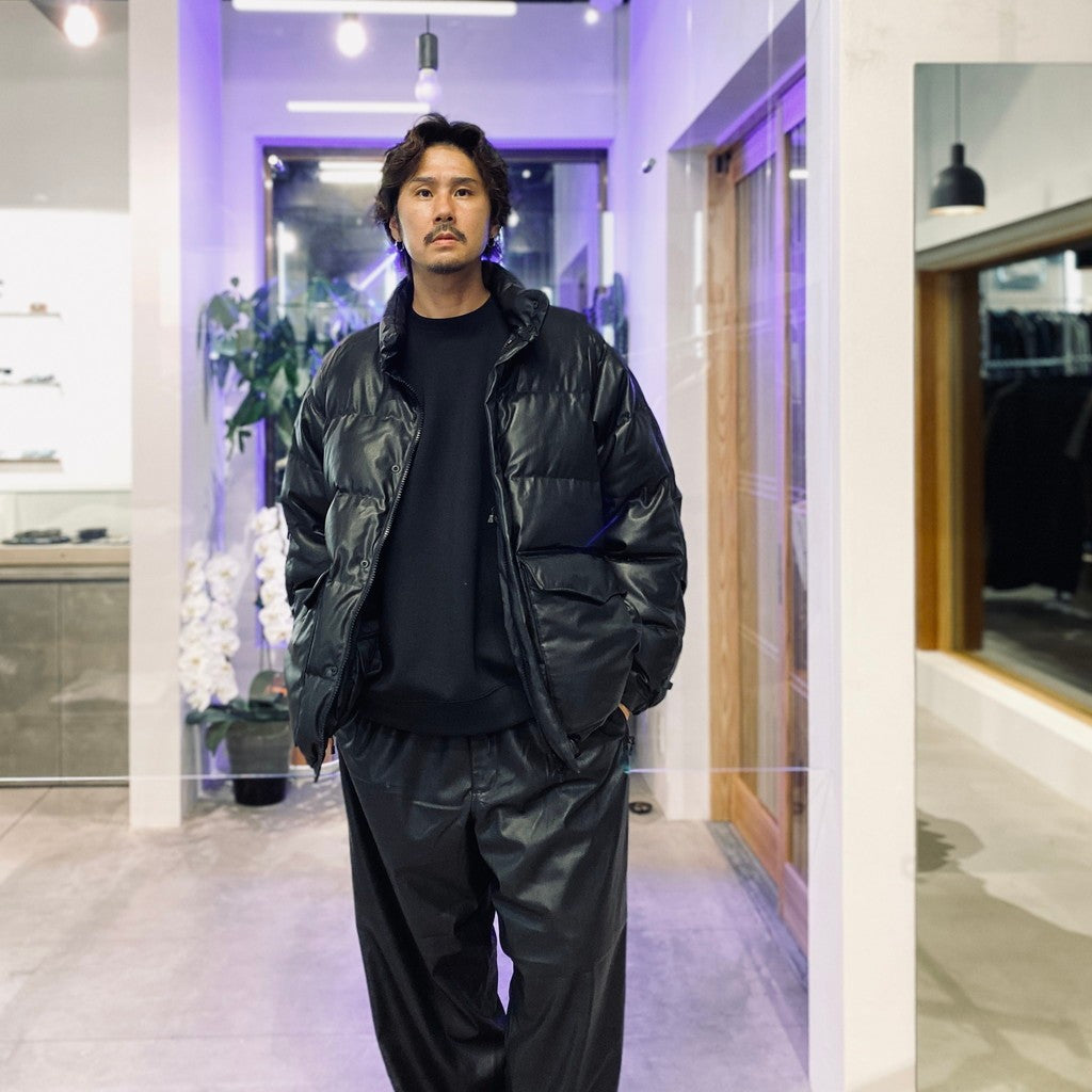 TECH 2WAY SYNTHETIC SKIN DOWN JACKET #BLACK [BW-41025W]