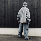 FLOCKY DENIM BALLOON PANTS #Blue [FW26-B10]