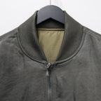 TECH REVERSIBLE MA-1 DOWN JACKET #CHARCOAL x OLIVE [BW-40026W]
