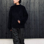 Classic Shaggy Knit Jumper (FUR KNIT) #BLACK [M-P4-KW3]