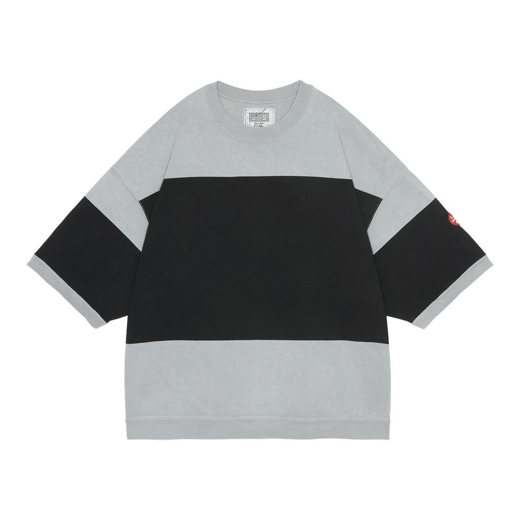 OVERDYE STRIPE SHORT SLEEVE CREW NECK #KHAKI [CES28CS21]