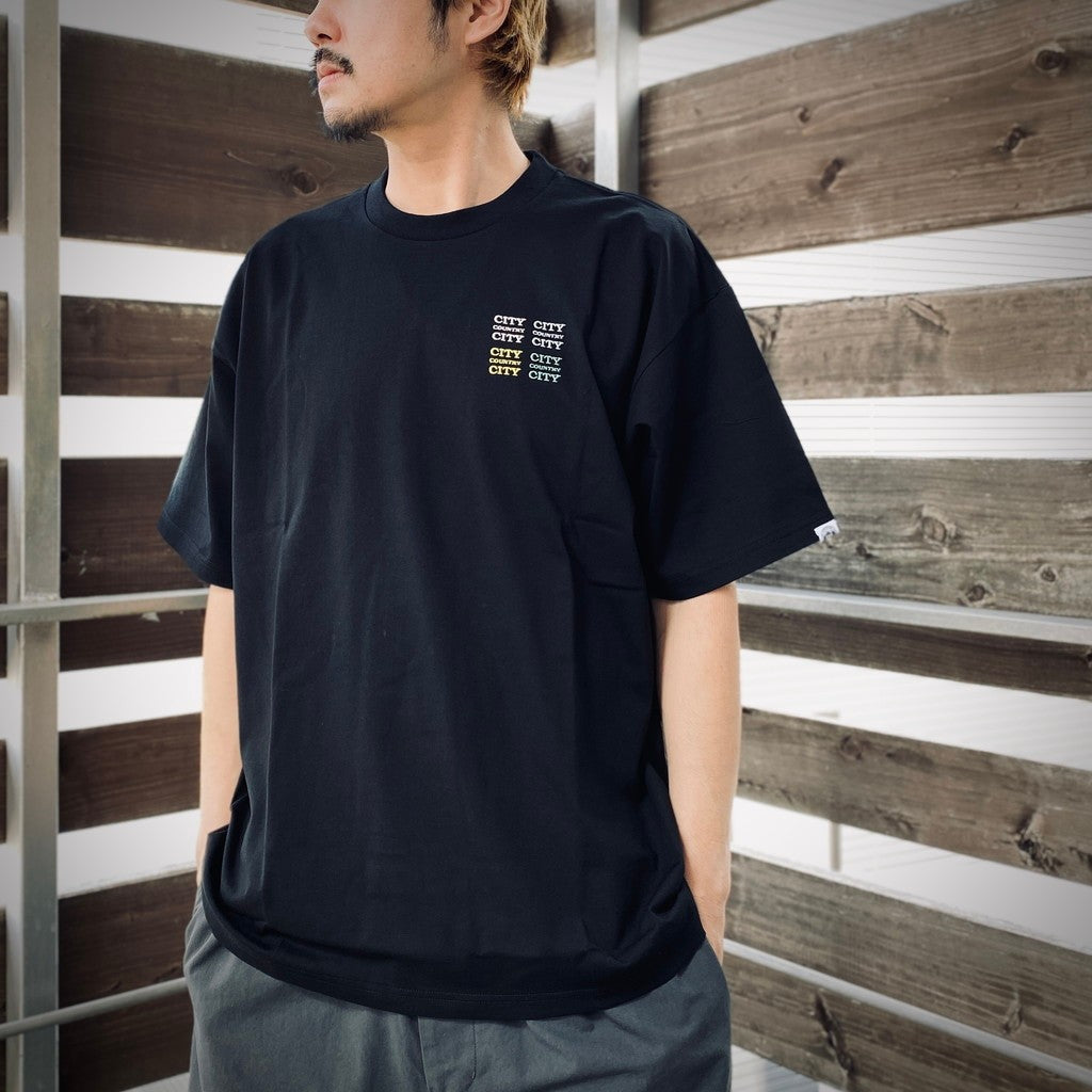 EMBROIDERED LOGO COTTON S/S T-SHIRT_CCCC #BLACK [CCC-251T0010]