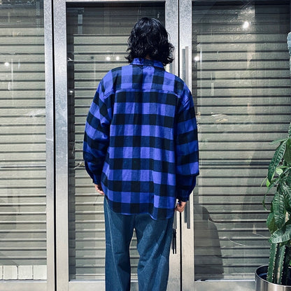 FLANNEL REGULAR COLLAR SHIRT #BLUE [24FW-WMS-RC01]