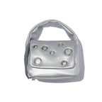 TECH LEATHER EYELET MINI POACH #SILVER [FEL34261B0006]