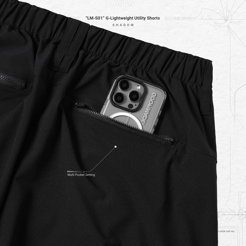 "LM-S01" G-輕便實用短褲 #SHADOW [GOOPI-24SS-AUG-01]