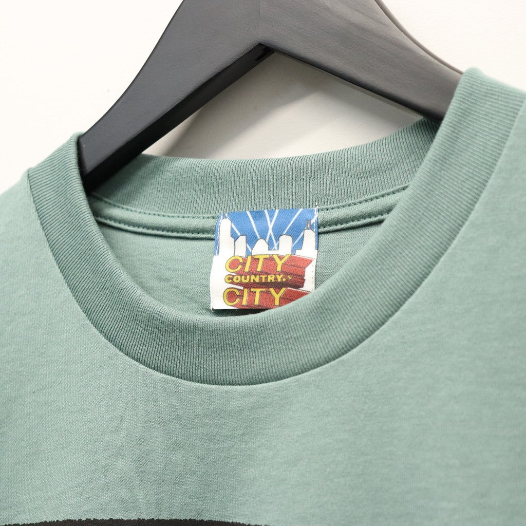 COTTON T-SHIRT_CITY LIGHTS #GREEN [CCC-261T003]