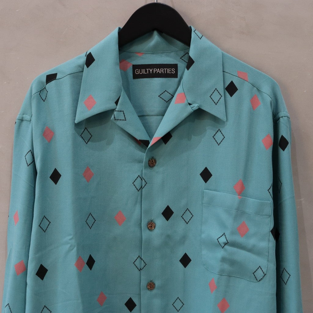 HAWAIIAN SHIRT L/S (TYPE-3) #TURQUOISE [24FW-WMS-HI04]