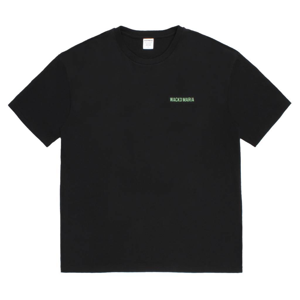 WASHED HEAVY WEIGHT CREW NECK T-SHIRT ( TYPE-5 ) #BLACK/GREEN [26FWE-WMT-WT05]