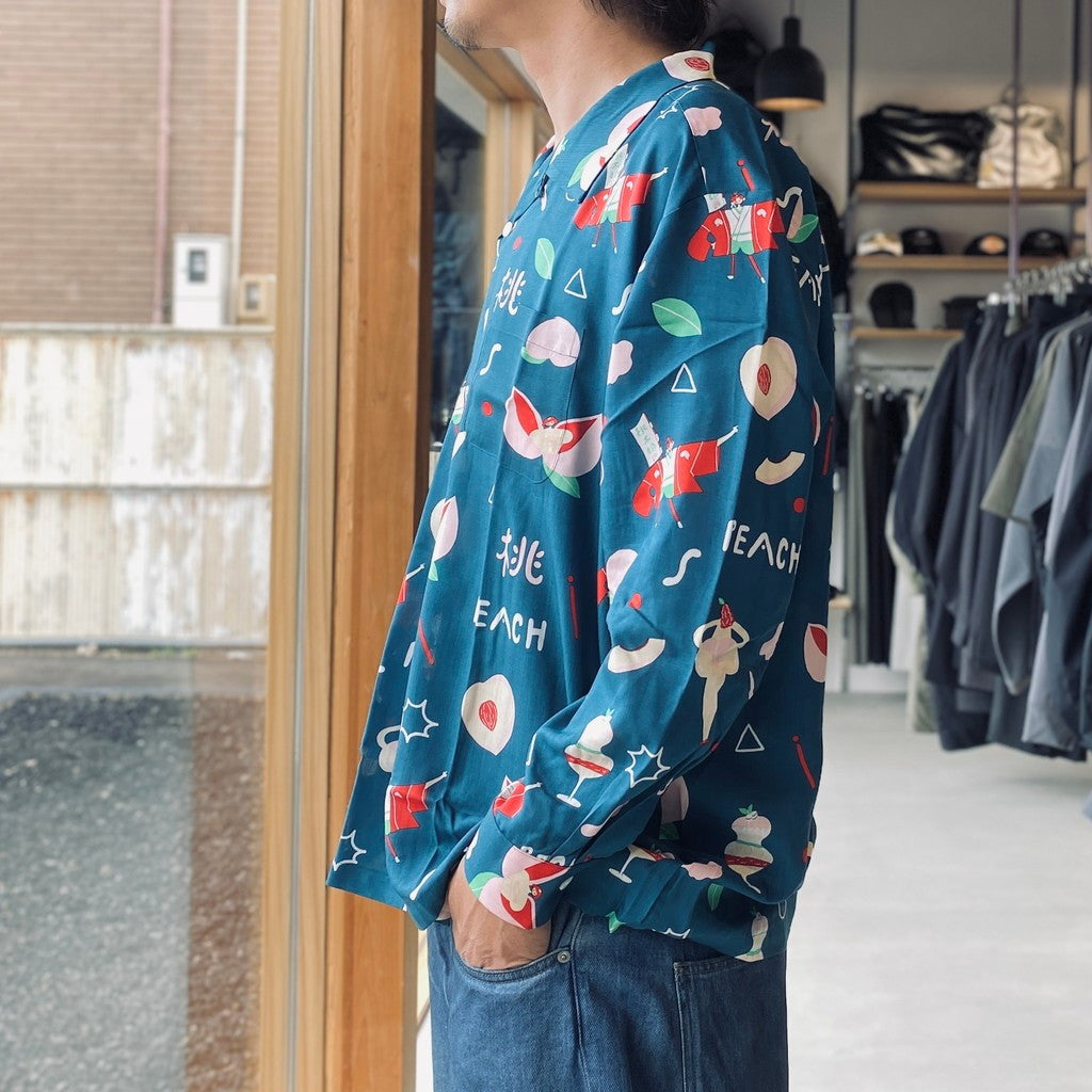 PEACH L/S #NAVY [AW25_AWA03-1] – cocorozashi