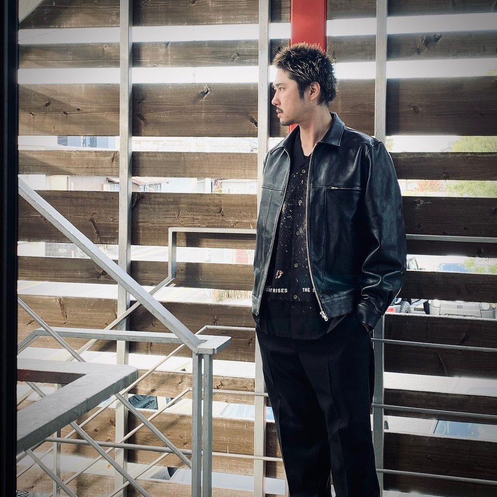 LEATHER JACKET #BLACK [25SS-WMO-BL01]