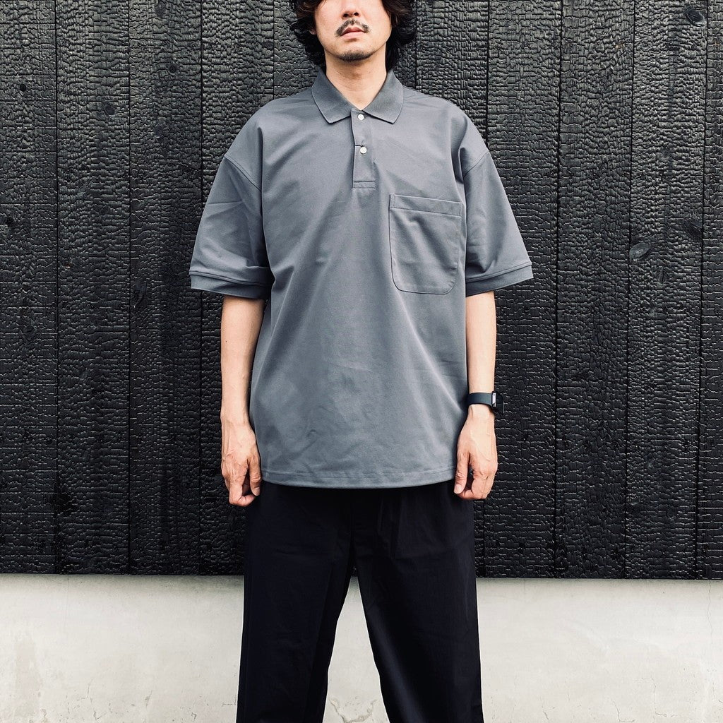 TECH POLO SHIRT S/S #CHARCOAL [BE-37026]