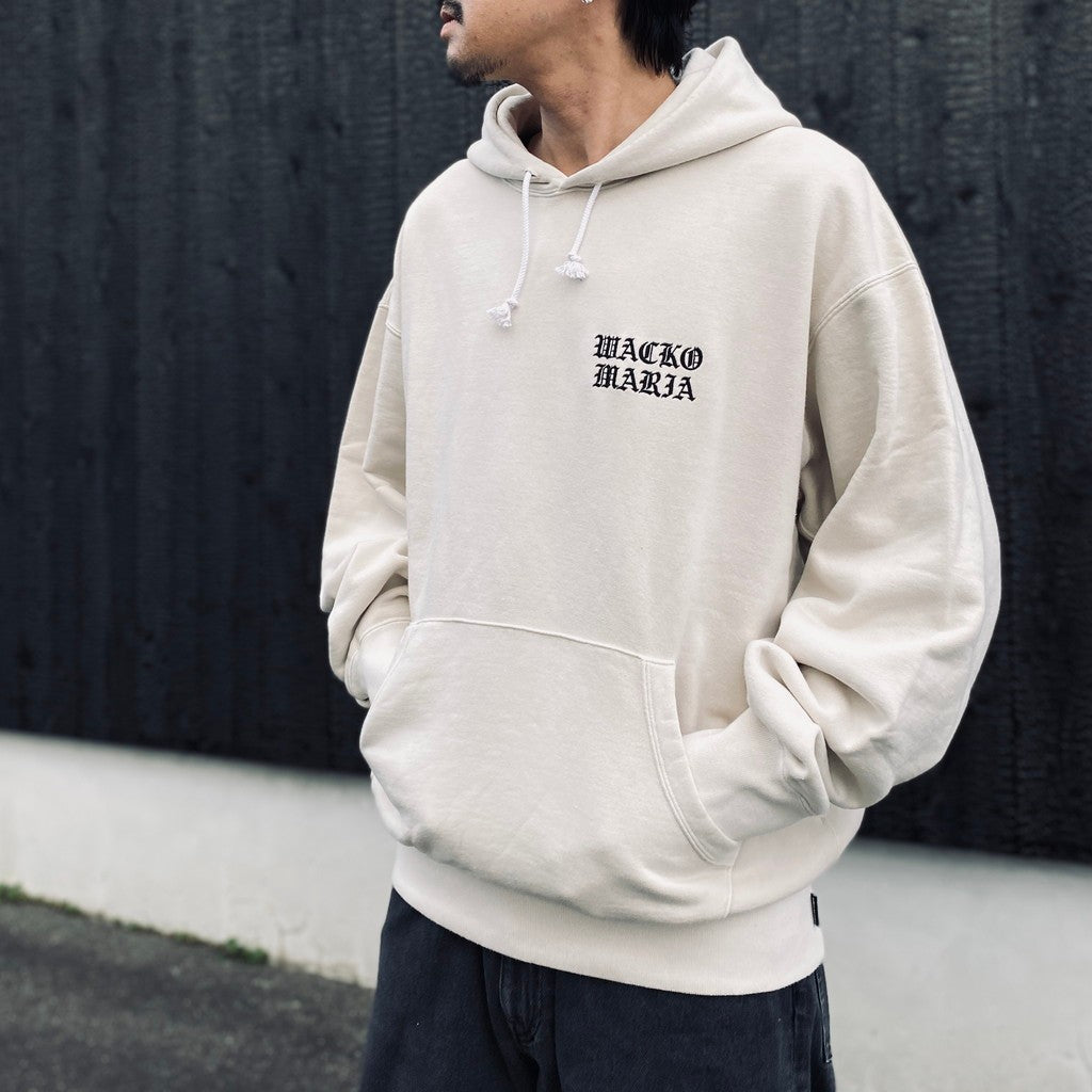 WASHED MIDDLE WEIGHT PULLOVER HOODED SWEAT SHIRT #IVORY [26SSE-WMC-SS02]