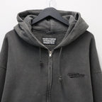 WASHED MIDDLE WEIGHT FULL ZIP HOODED SWEAT SHIRT #GRAY [26FWE-WMC-SS01]