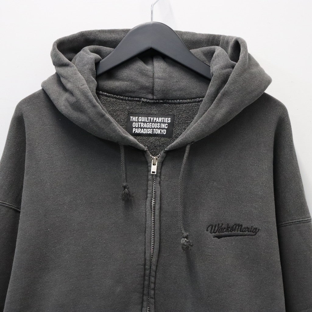 WASHED MIDDLE WEIGHT FULL ZIP HOODED SWEAT SHIRT #GRAY [26FWE-WMC-SS01]