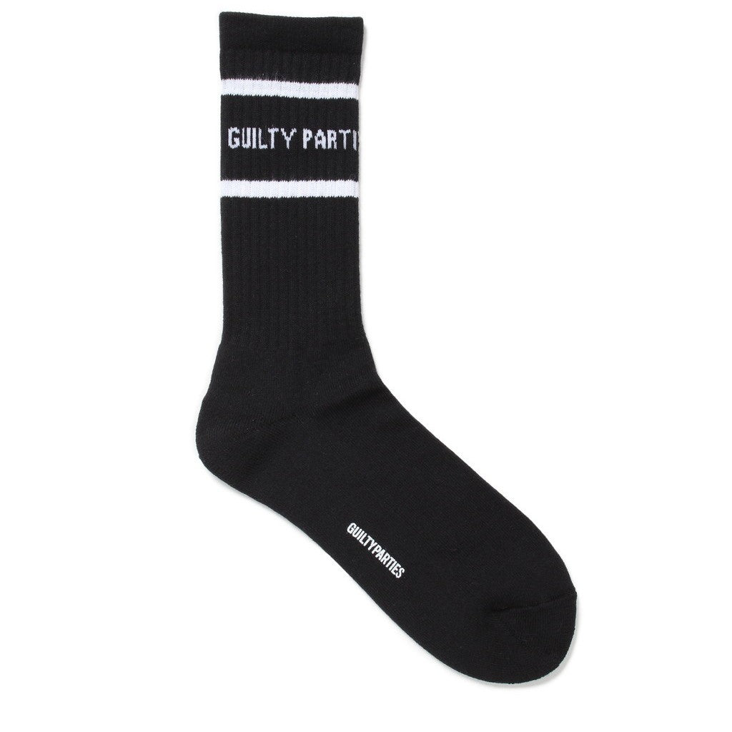 SKATER SOCKS (TYPE-2) #BLACK-WHITE [24FW-WMA-SO02]