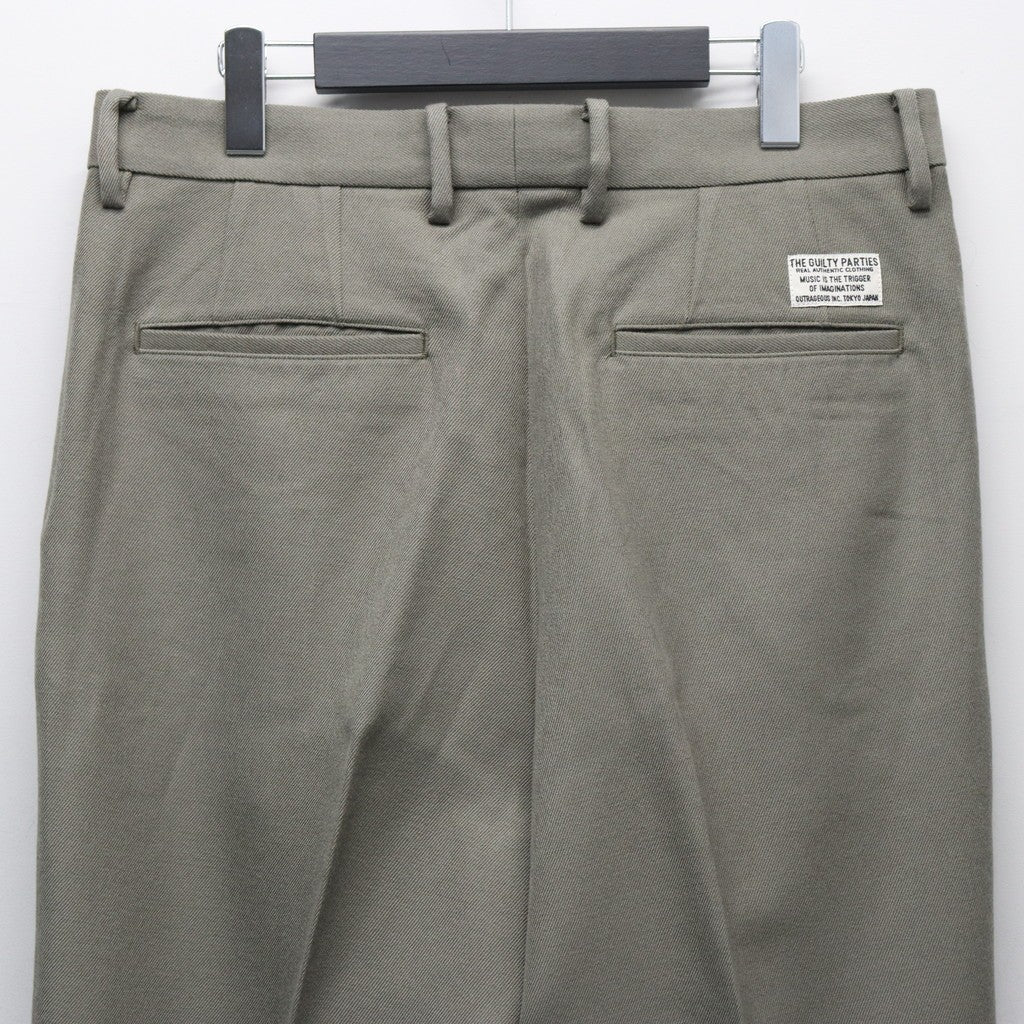 DOUBLE PLEATED CHINO TROUSERS ( TYPE-2 ) #GRAY [25FW-WMP-PT02