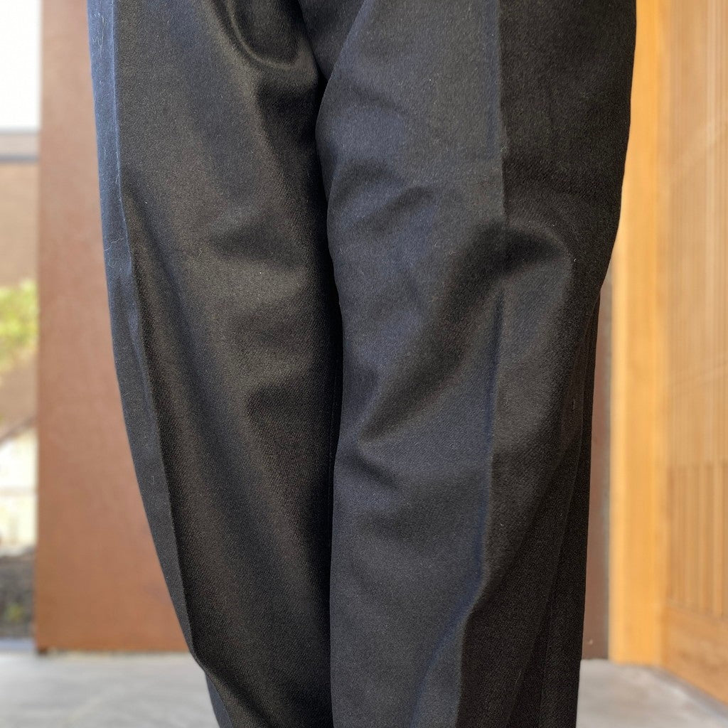 DOUBLE PLEATED WOOL TROUSERS ( TYPE-1 ) #BLACK [26FW-WMP-PT03]