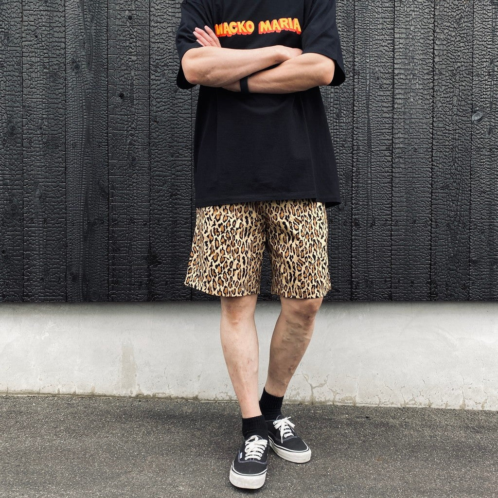 DICKIES | LEOPARD PLEATED SHORT TROUSERS #BEIGE [26SS-WMP-DC03]