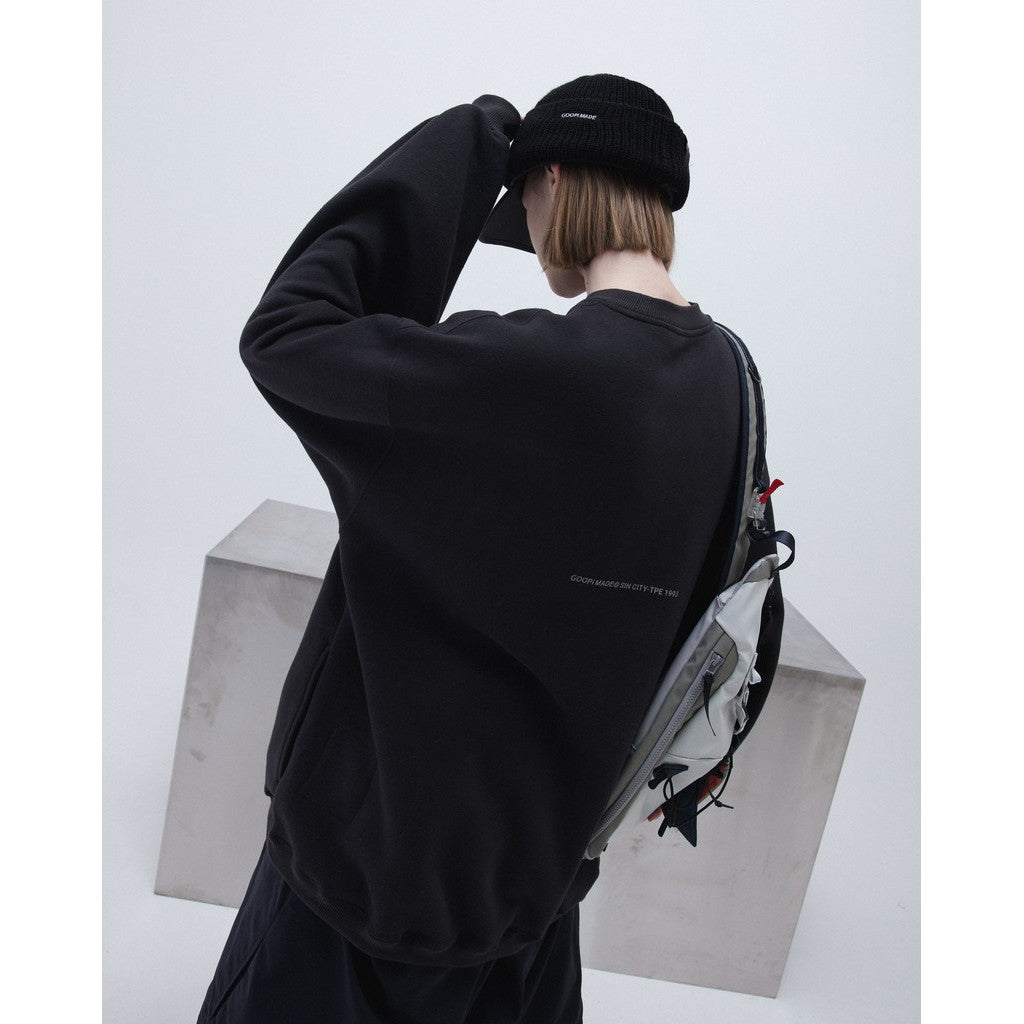 “RE-C01”Ryoiki Exp. 超大圓領毛衣 #BLACK [GOOPI-23AW-DEC-03]