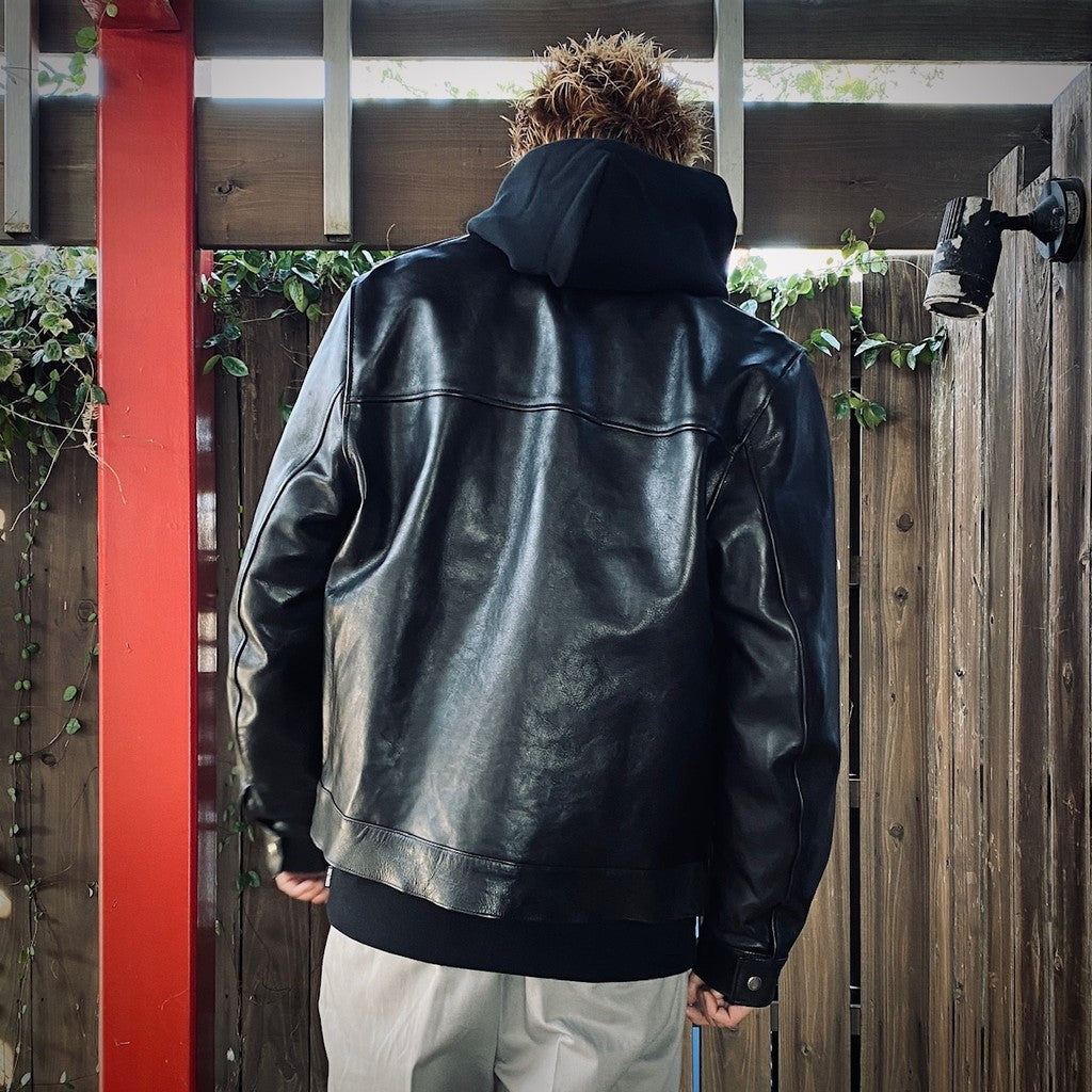 LEATHER JACKET #BLACK [25SS-WMO-BL01]