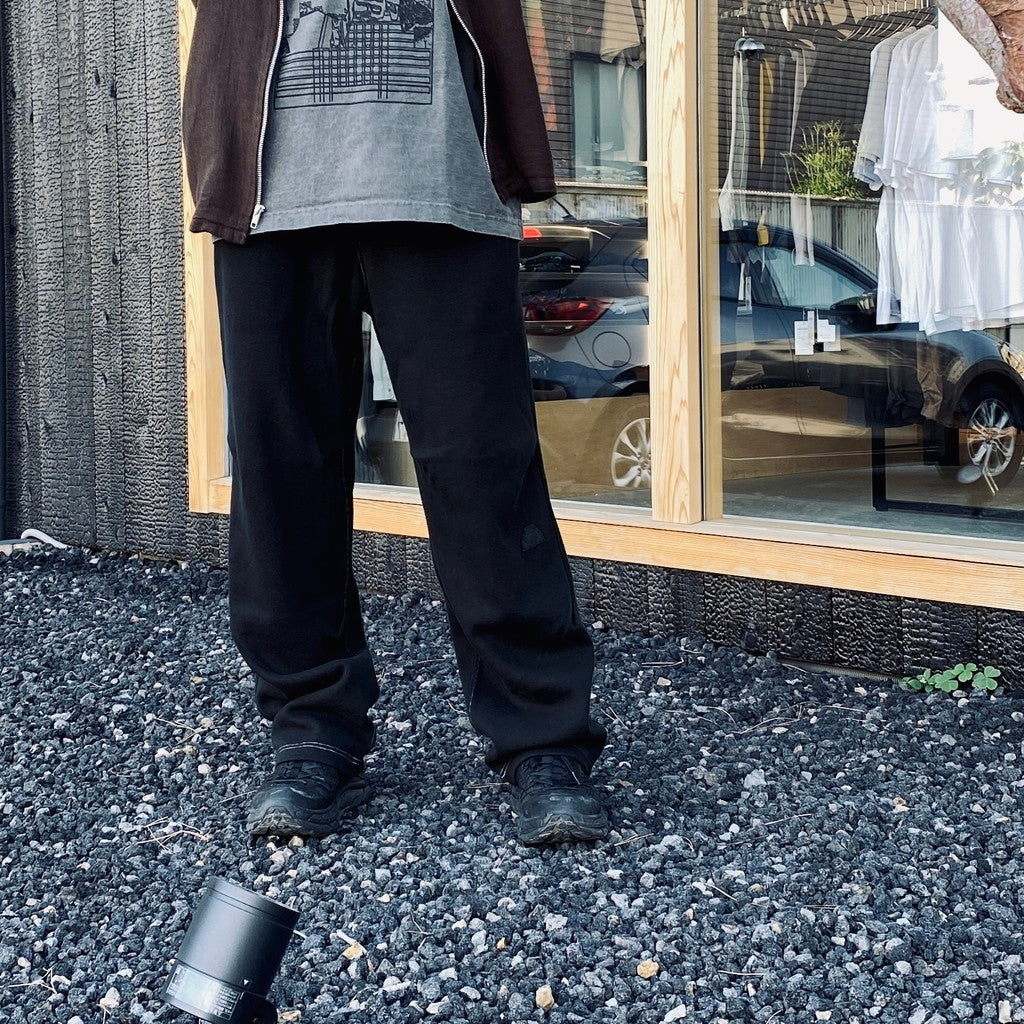 DBL KNIT JOG PANTS #BLACK [CES29PT16]