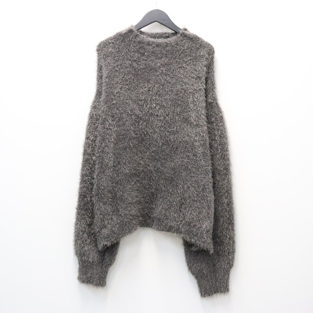 Classic Shaggy Knit Jumper (FUR KNIT) #CHARCOAL [M-P4-KW3]