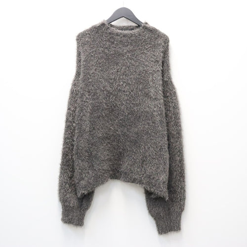 Classic Shaggy Knit Jumper (FUR KNIT) #CHARCOAL [M-P4-KW3]