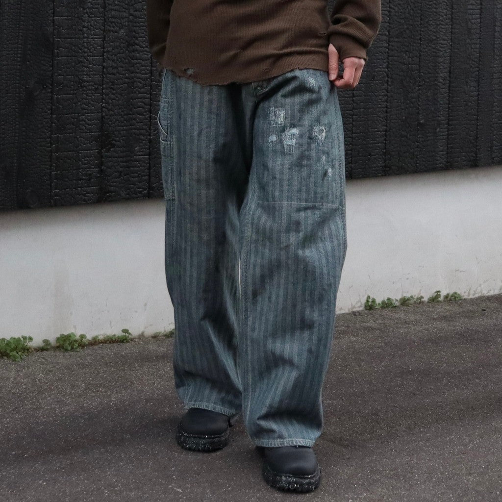 FER GRITGEAR PANTS AGED #INDIGO HERRINGBONE [BW261-FGGP]